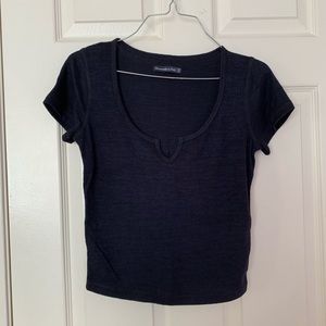 Abercrombie & Fitch Black Scoop Neck Top Size XS